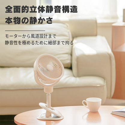 GenkiIce サーキュレーター 扇風機 兼用【2024新登場＆節電対策】 省エネ 上下角度調整 自動首振り ライト付き 静音 タイマー付き 風量4段階調節 高さ調整可能 パワフル送風 換気/空気循環/部屋干し 梅雨除湿 衣類乾燥 冷房/暖房 日本語取扱説明書付き