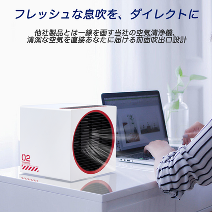 Genki 空気清浄機 小型 電気集塵ハイブリッド式 HEPA 活性炭 13畳 花粉対策 殺菌 脱臭 タバコ ホコリ 花粉 集じん くうき清浄機 タイマー機能 自動運転 ペット臭い 静音 軽量 省エネ アレルギー対策 ギフト コンパクト 日本の会社 日本語説明書